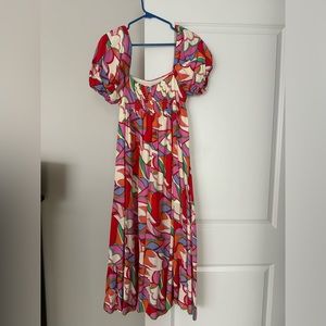 Multi print maxi dress